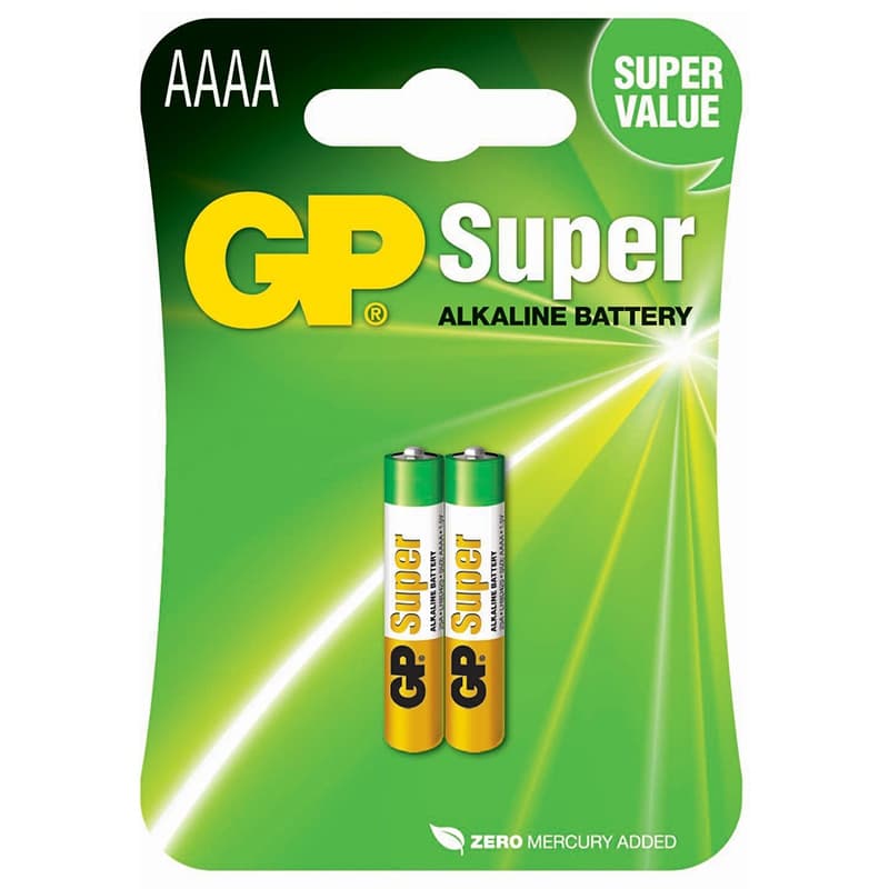 Baterii AAAA LR8 alcaline 2buc/blister GP