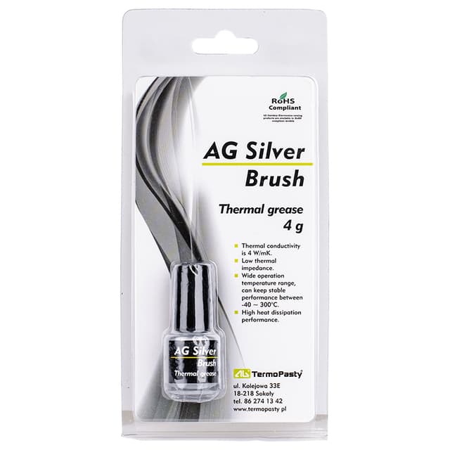 Pasta termoconductoare AG Silver Brush 4 W/m.K 4grame AG TermoPasty