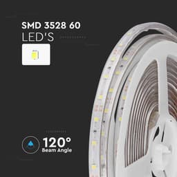 Banda LED SMD3528 12V 3.2W/m 60LED/m verde IP65 5M V-tac SKU-212034 4
