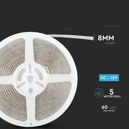 Banda LED SMD3528 12V 3.2W/m 60LED/m verde IP65 5M V-tac SKU-212034 8