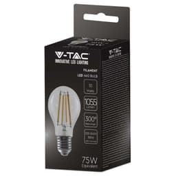 Bec A60 E27 FILAMENT LED 12W 1521lm 6500K alb rece V-tac SKU-217460 2