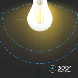 Bec A60 E27 FILAMENT LED 12W 1521lm 6500K alb rece V-tac SKU-217460 5