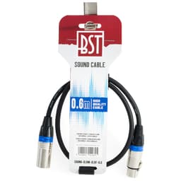 Cablu audio PROFESIONAL XLR tata - XLR mama 0.6m 18-5590 BST 2