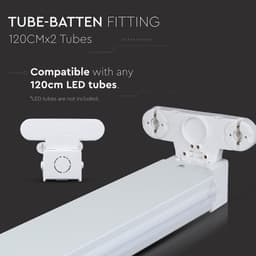 Corp iluminat pentru tuburi T8 2x 120cm IP20 V-tac SKU-6055 6