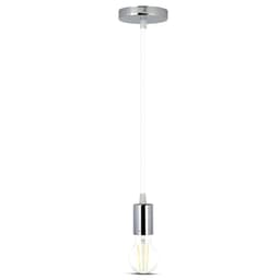 Pendul tavan soclu E27 Crom/alb SKU-3755 V-tac 2