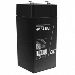 Acumulator plumb acid GreenCell 4V 4.5Ah terminal F1/T1 AGM36 1