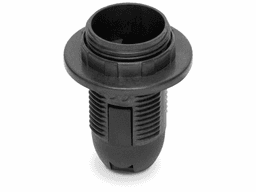 Dulie E14 plastic negru cu inel OE-14K Plastrol 1