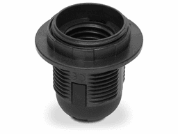 Dulie E27 plastic negru cu inel OE-27K Plastrol 1