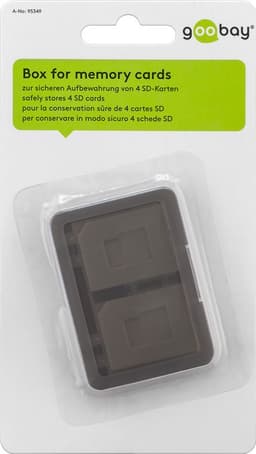 Cutie de stocare 4 carduri de memorie SD/Micro SD/MMC Goobay 95349 2