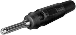 Mufa banana 4 mm tata din cauciuc moale negru Goobay 11399 1