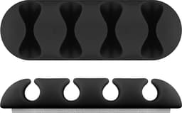 Organizator cabluri 4 sloturi negru set 2buc Goobay 70406 3