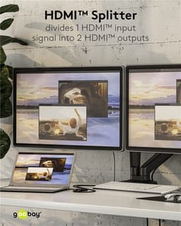 Splitter HDMI V1.4 1 intrare la 2 iesiri 4K30Hz 1080p60Hz Goobay 58480 4