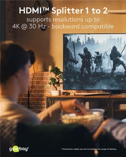 Splitter HDMI V1.4 1 intrare la 2 iesiri 4K30Hz 1080p60Hz Goobay 58480 9