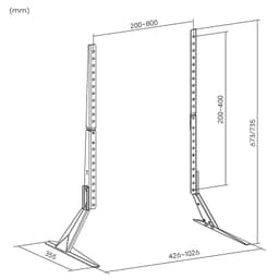 Stand picioare TV LED 23"-75" 40KG Kruger&Matz KM1309 8