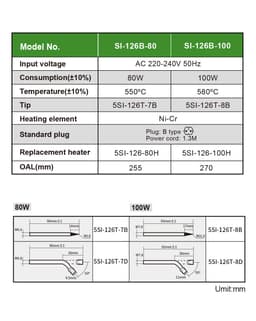 Ciocan de lipit 100W Pro`sKit SI-126B-100 8