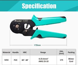 Cleste sertizat profil hexagonal 175mm Pro`sKit CP-463G 3