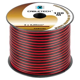 Cablu difuzor cupru 2x0.2mm rosu/negru Cabletech KAB0380 2