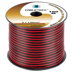 Cablu difuzor cupru 2x1mm rosu/negru Cabletech KAB0384 2