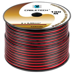 Cablu difuzor cupru 2x2.50mm rosu/negru 1m Cabletech KAB0386 2