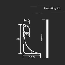 Profil aluminiu pentru banda LED 2m 7.8mm x 9mm V-tac SKU-2903 2