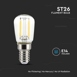 Bec E14 ST26 cu filament LED 2W 4000K alb neutru V-tac SKU-214445 4