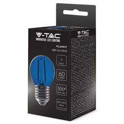 Bec LED G45 E27 2W cu filament lumina albastra V-tac SKU-217412 2