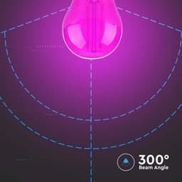 Bec LED G45 E27 2W cu filament lumina roz V-tac SKU-217410 5