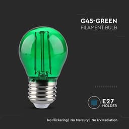 Bec LED G45 E27 2W cu filament lumina verde V-tac SKU-217411 4