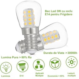 Bec E14 LED 3W pentru frigider -20C +45 230-038 1