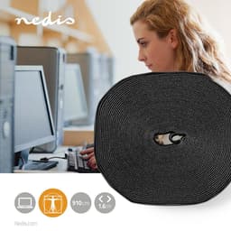 Legaturi pentru cablu Velcro 9100x16mm negru Nedis ERGOVELC91BK 2