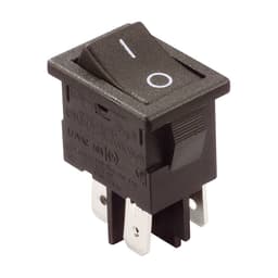 Comutator 6A-250V ON-OFF cu retinere 19.2x13 mm negru GBC 24.2335.04 1