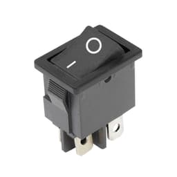 Comutator 6A-250V ON-OFF cu retinere 19.2x13 mm negru GBC 24.2335.04 2