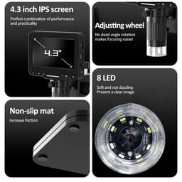 Microscop Digital 02-BX ecran 4.3" 2MP marire 1000X 11