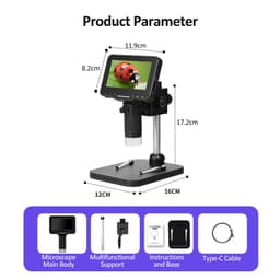 Microscop Digital 02-BX ecran 4.3" 2MP marire 1000X 5