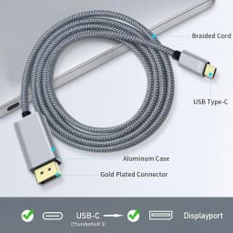 Cablu 8K /60Hz USB3.1 USB-C tata la DisplayPort tata 1.8m 2