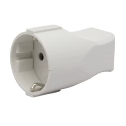 Priza schuko tata volanta material plastic 250V 50Hz alb 05937 1