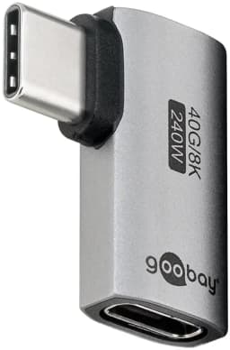 Adaptor USB-C mama - USB-C tata orizontal 90 Thunderbolt3/4 Goobay 74441 1