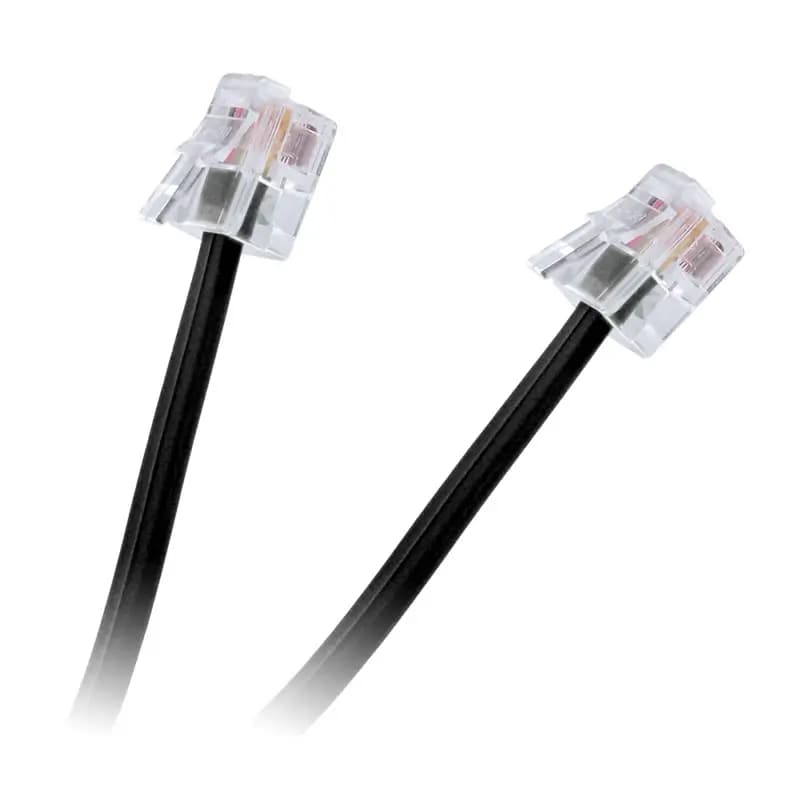 Cablu telefon 2m RJ11 negru