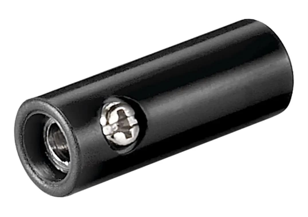 Mufa banana mama 4mm din plastic negru Goobay 11378