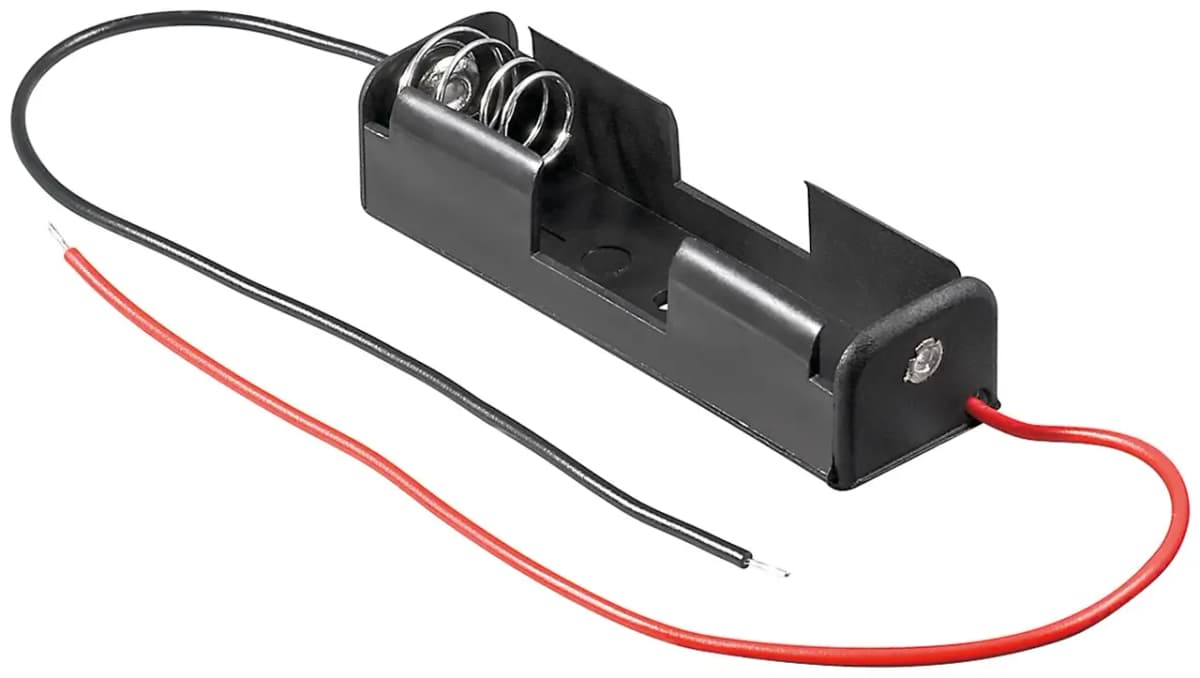 Suport baterii 1x AA R6 cu Capete de cablu libere 11460 Goobay