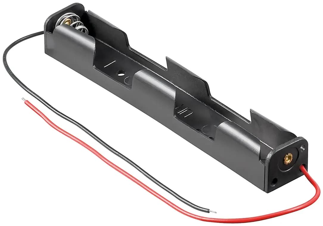 Suport baterii 2x AA R6 cu Capete de cablu libere 11983 Goobay