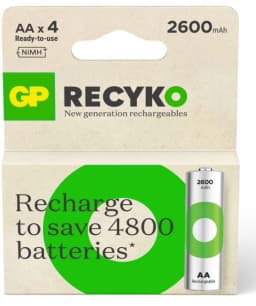 Acumulatori R6 AA NiMH 2600mAh 4buc GP ReCkyo GP270AAHCER21-TLB4 1