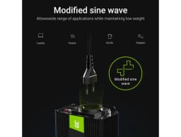 Invertor de tensiune 12V la 230V 500W INV03DE Greencell 4