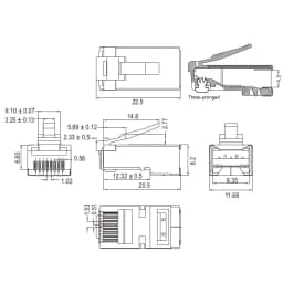 Mufa retea RJ45 pentru cablu STP CAT6 23-26AWG 1buc Goobay 72502 2