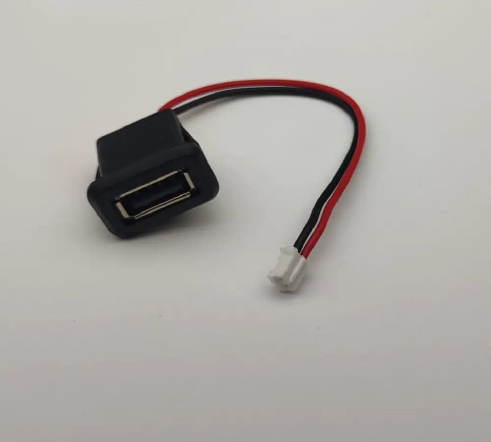 Mufa USB2.0 mama panou tip A 1 port gabarit mic cu 2 fire 18xH10mm