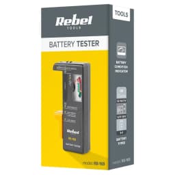 Tester baterii Rebel RB-168 pentru 9V /tip buton /AAA /AA /C /D 3