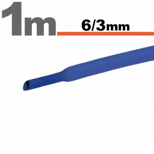 Tub termocontractant albastru 6 /3 mm 1m lungime