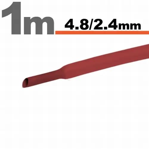 Tub termocontractant rosu 4.8 /2.4 mm 1m lungime