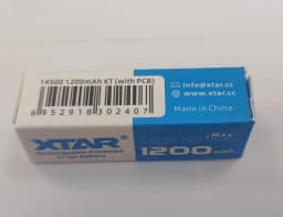 Acumulator Li-ion XTAR 14500 1200mAh KT cu protectie si Top button 3