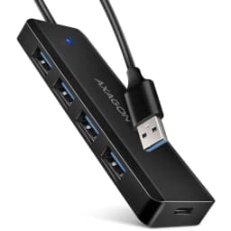 Hub USB AXAGON HUE-C1A 4x USB 3.2 Gen 1 1x USB-C 0.2m - USB Type-A negru 1